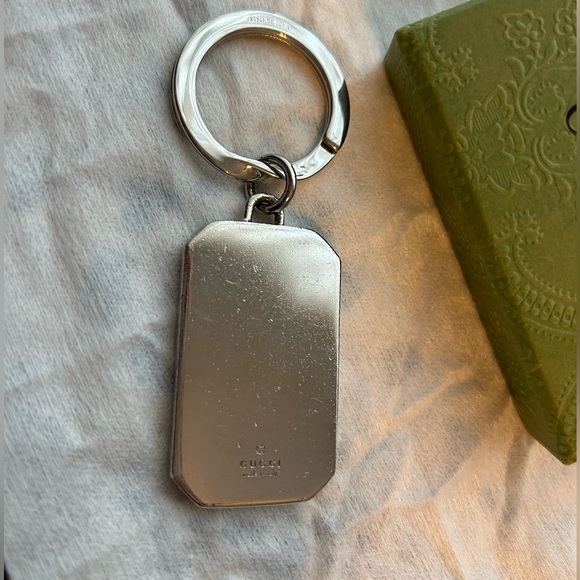 Gucci Silver and Brown Key Chain or Bag Charm - Picture 3 of 7